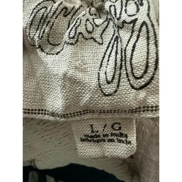 ACE & JIG Wide-Leg Pull-On Siesta Pants in Pirouette Boho Cotton - Sz Large - Picture 5 of 6